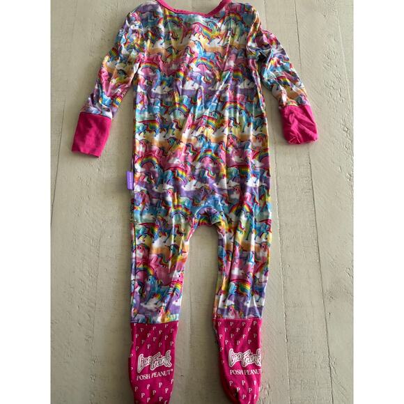 Posh Peanut x Lisa Frank Markie Magic Convertible Sleeper Size 3-6 Mos EUC - Picture 3 of 6